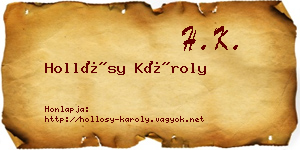 Hollósy Károly névjegykártya