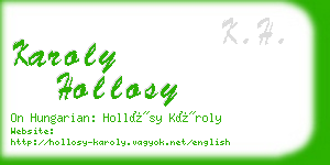 karoly hollosy business card
